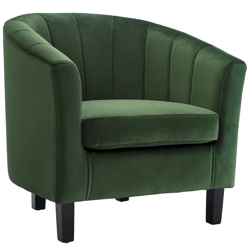 Channel Tufted Velvet Armchair