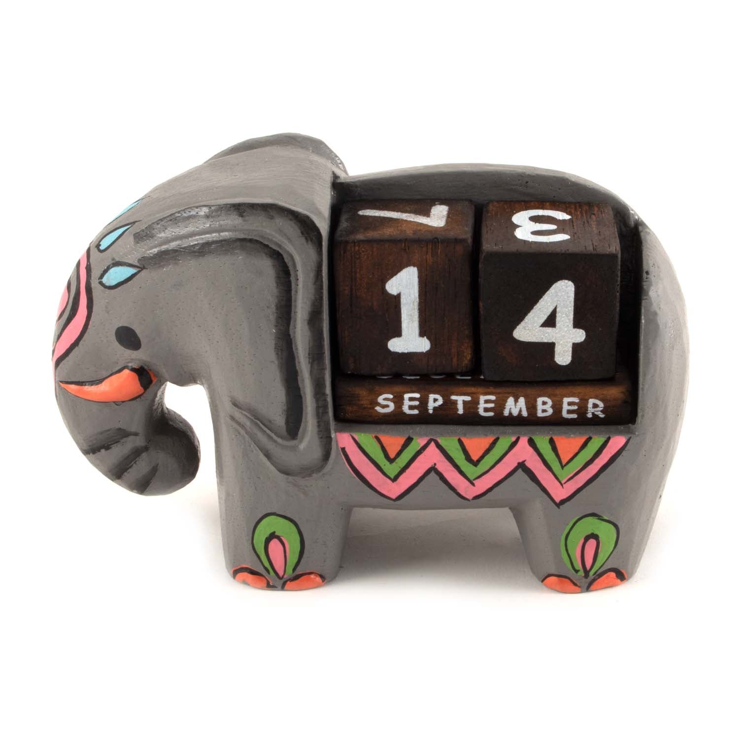 Painted Elephant Perpetual Calendar