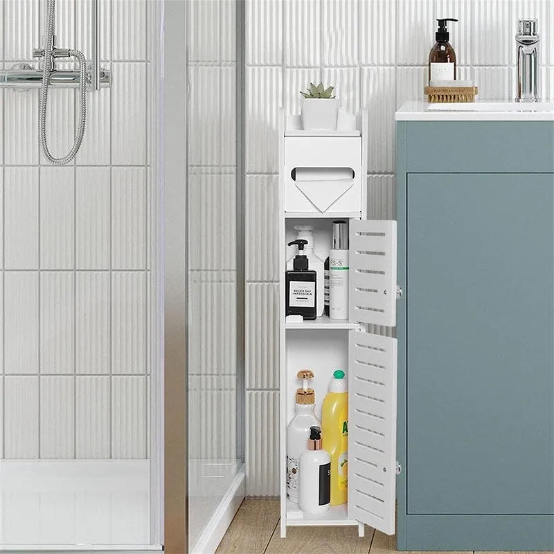 Small Bathroom Storage Cabinet for Small Spaces - 6.4D x 6W x 30H