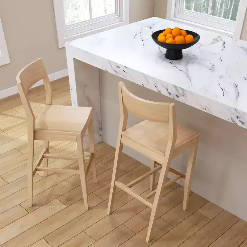 44 Solid Wood Counter Height Dining Chair for Kitchen Island and Breakfast Bar
