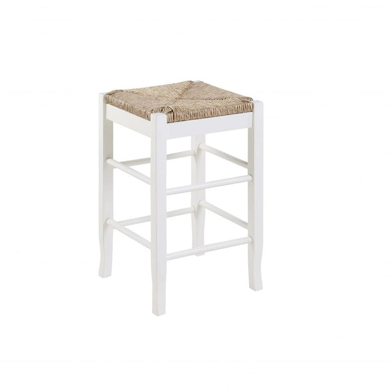 Rush Weave Backless Counter Stool
