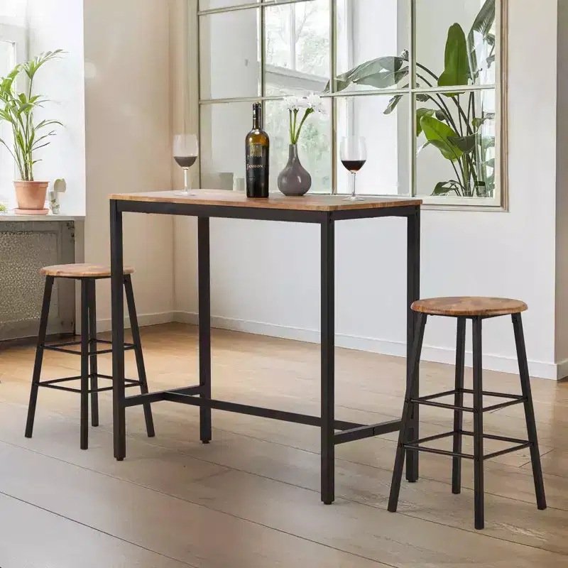 EROMMY 3 - Piece Dining Set, Rectangular Bar Table Set