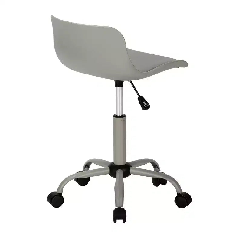 Modern Height-Adjustable Office Chair with Metal Base and Wheels, 360�� Swivel