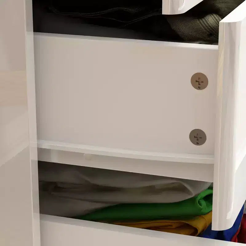 8 Drawer Dresser with Underlight - High Gloss Modern Chest of Drawers