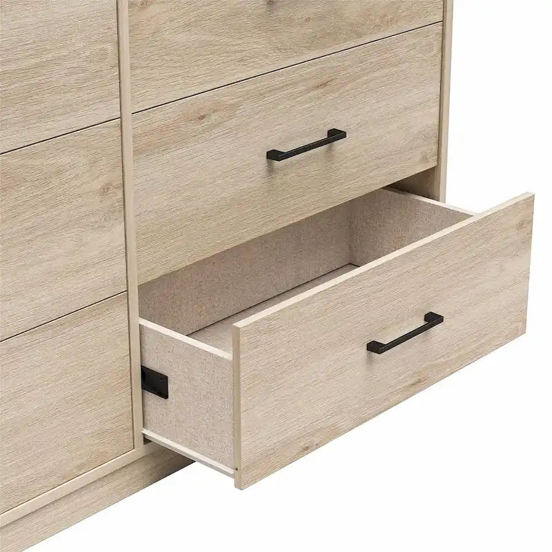 Wide 6-Drawer Dresser with Laminate Finish