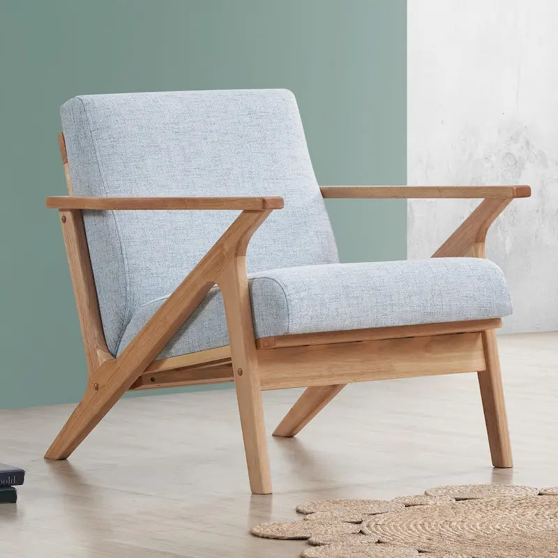 Mid-Century Modern Lounge Chair with Plush Cushioning