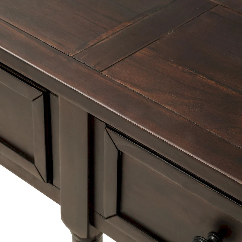 2-Drawer Console Table with Bottom Shelf