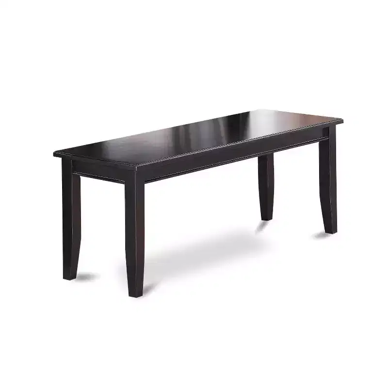 HomeStock Duda 6 Piece Dining Table Set Black Wood Modern