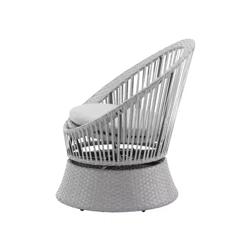 TUYOHW 360 Swivel Egg Chairs,1/2-Piece PE Rattan Patio Accent Chairs,Sleek & Modern 27.6 Lounge Chair for Poolside & Backyard,Outdoor Seating