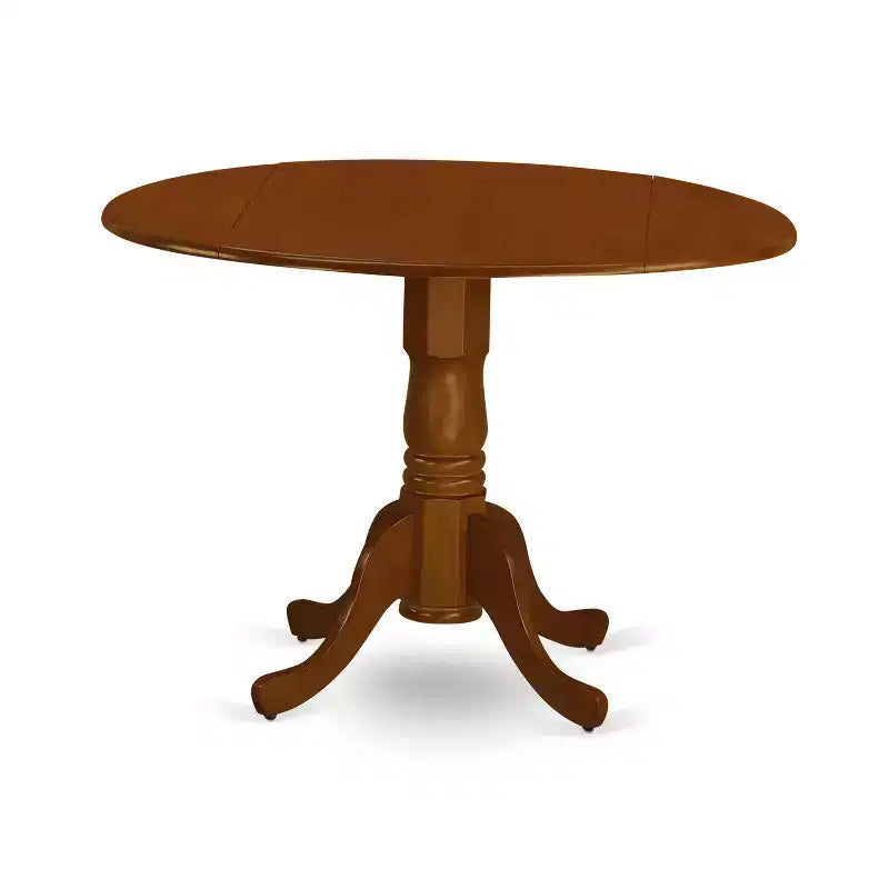 HomeStock Dropleaf Kitchen Table Set Round Style 42x42 Inch