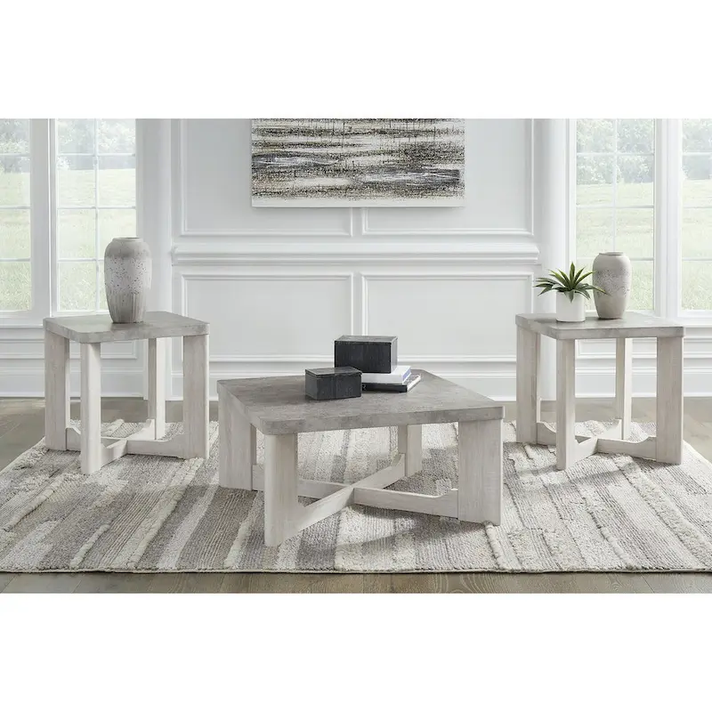 3-Piece Coffee Table and End Table Set - 35W x 35D x 17H