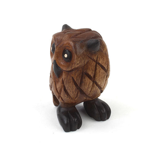 Small Carved Rain Tree Owl