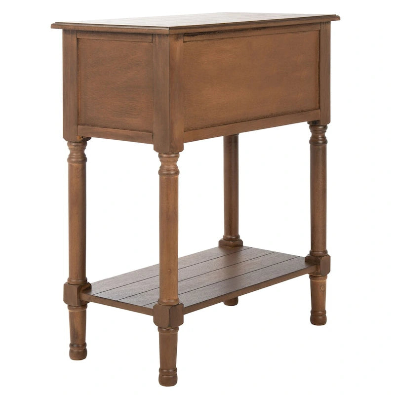 3-Drawer Console Table with Open Bottom Shelf