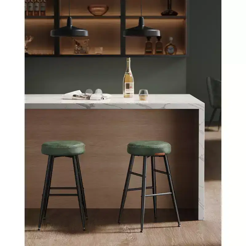 EKHO 24.8-Inch Tall Bar Chair Set of 2, Counter Height Bar Stools, Kitchen Counter Stools