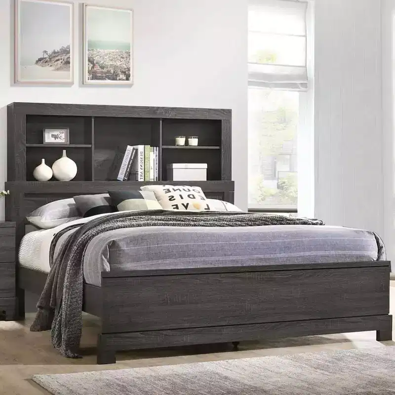 Lantha Bed with Storage Gray Oak - Acme Furniture