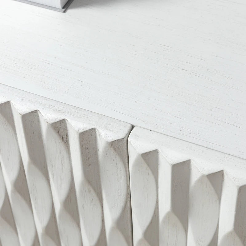 Joanna Modern Carved Geometric Patterns Sideboard By HULALAHOME