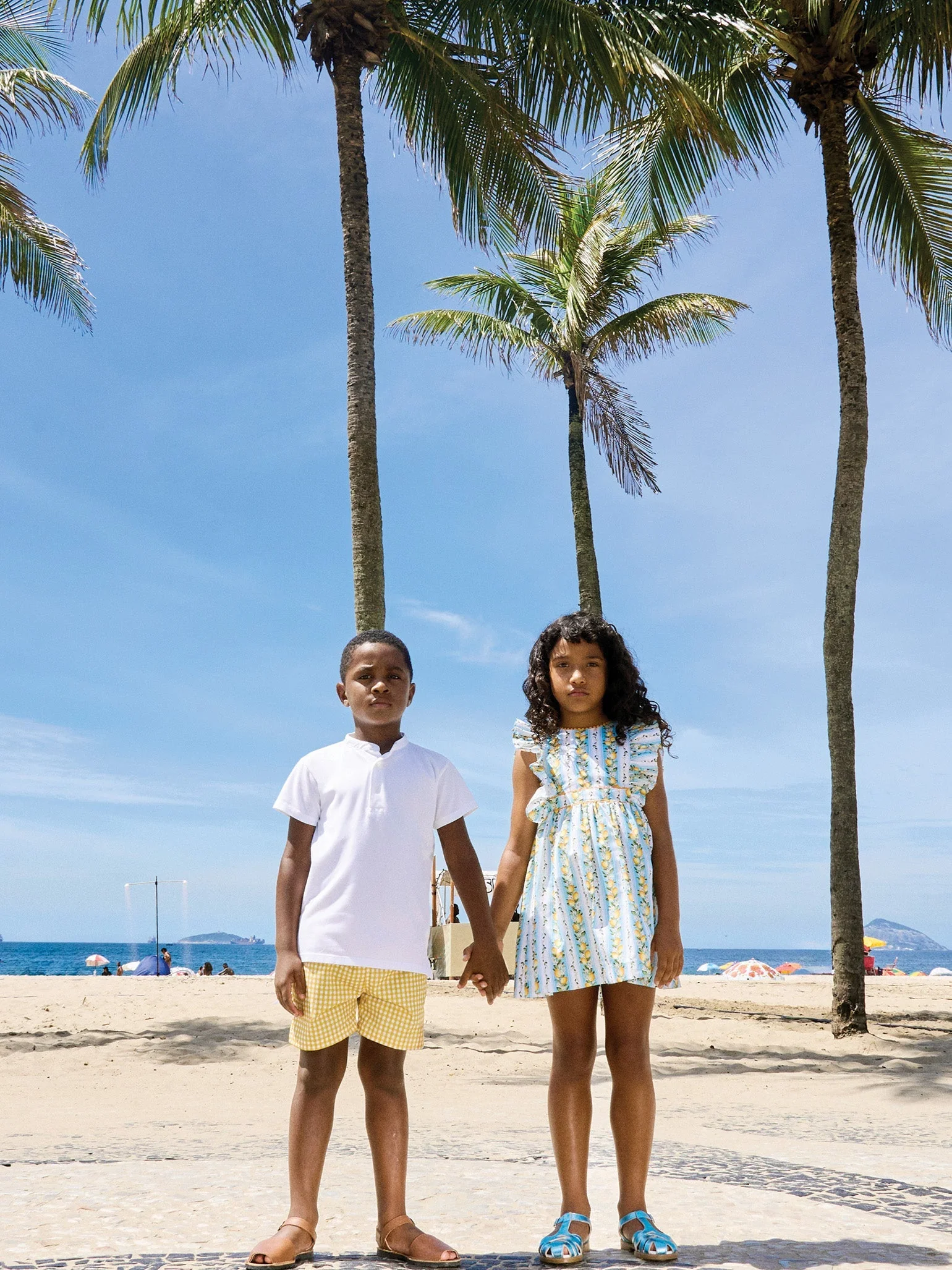 Vanilla Gingham Boy Swim Short