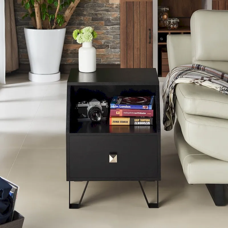 Kara Contemporary 16-inch 1-Shelf Side Table by Furniture of America