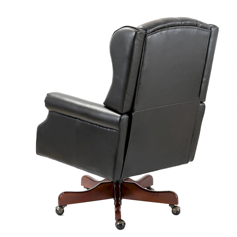 Modern swivel executive chair with tufted backrest