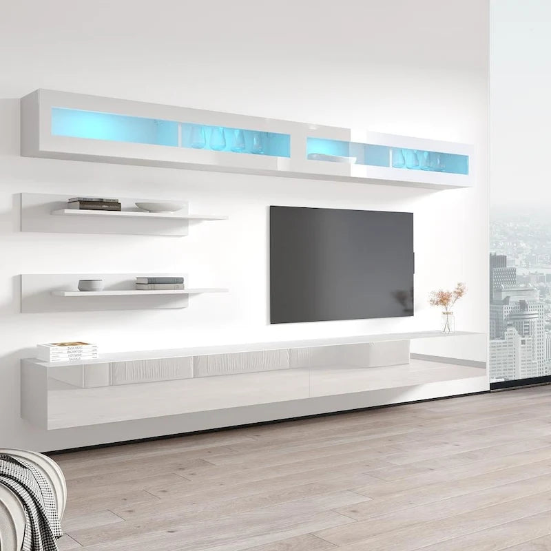 Wall-mounted Floating Modern Entertainment Center