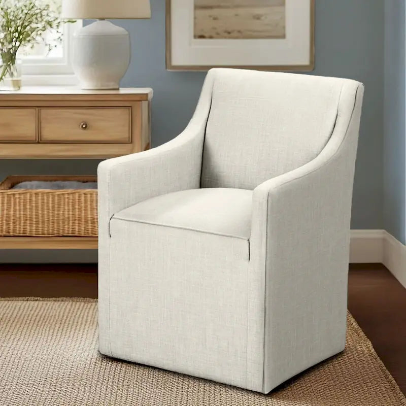 Dining Arm Chair with Casters