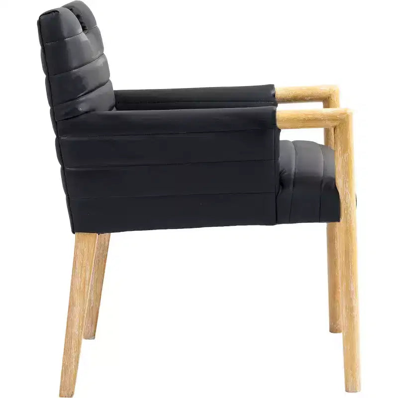 Vegan Leather Dining Arm Chair
