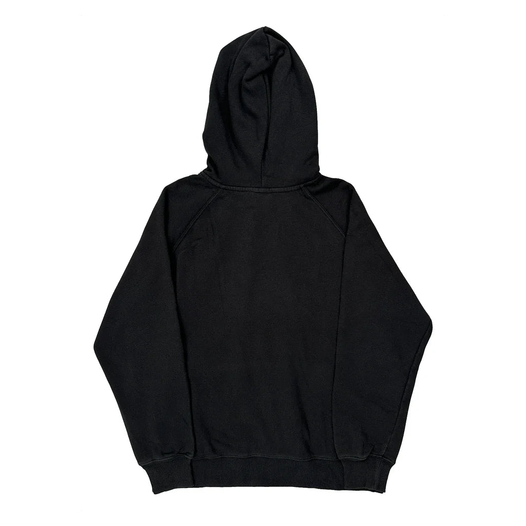 Women's Black Hoodie Regular Fit Long Sleeve Cotton Sweatshirt