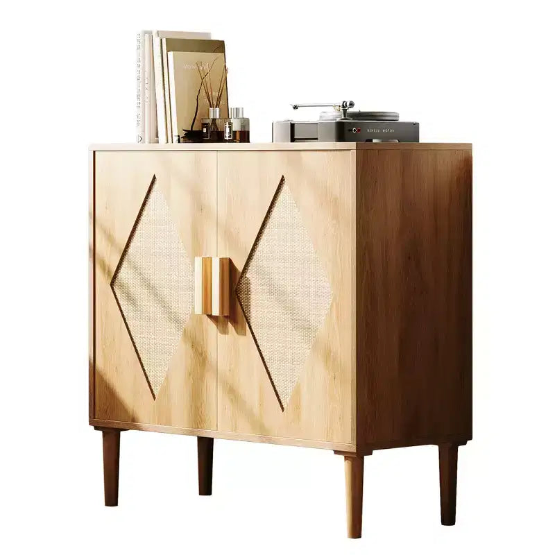 COZONY Rattan Sideboard Buffet Cabinet with Storage, Modern Kitchen Storage Cabinet with Rattan Doors for Living Room Dining Room Entryway