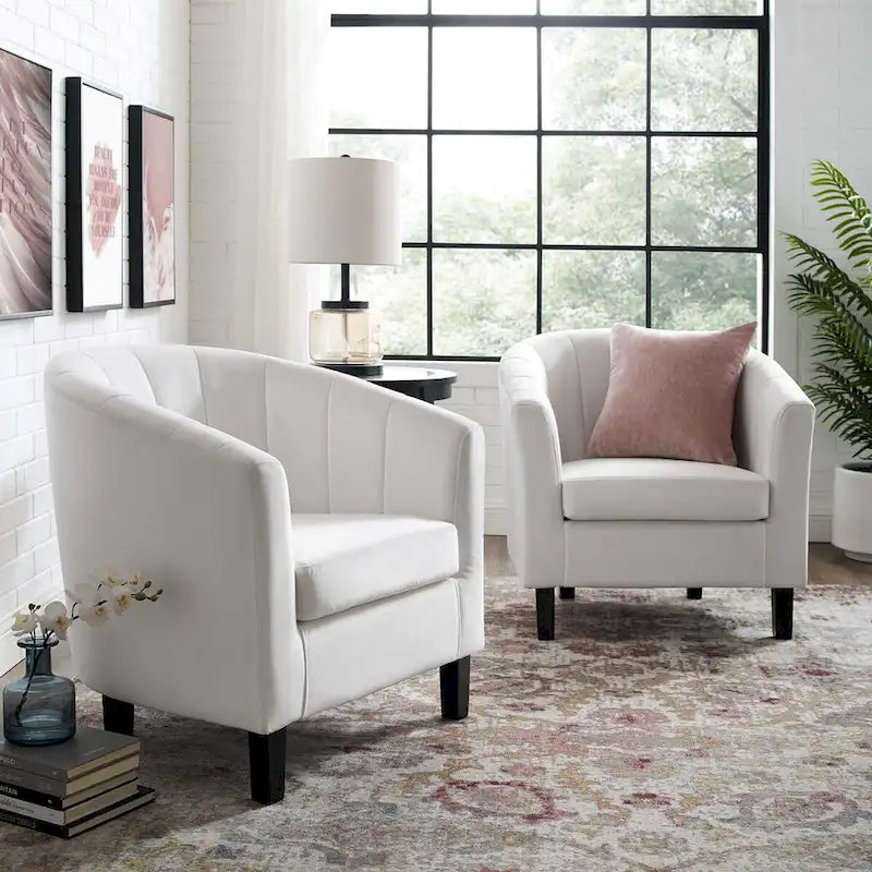 Channel Tufted Velvet Armchair