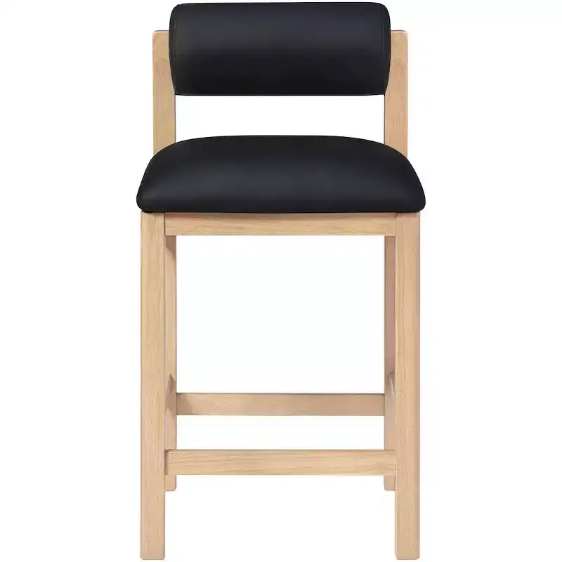 Vegan Leather Upholstered Counter Stool
