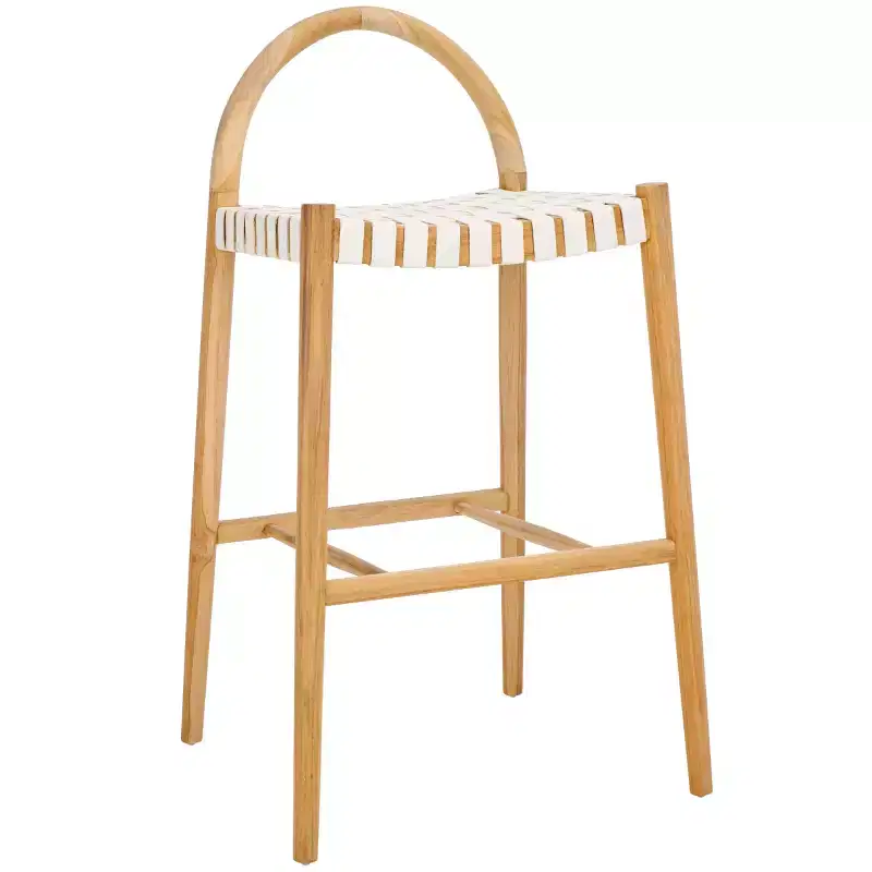 Rhyan Bar Stool - BST1204A - White/Natural - Safavieh