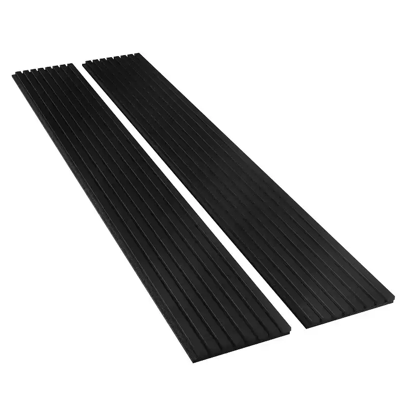 Dyonery Wood Slat Wall Panels, Wood Panels for Wall, 2 Pack 93.5 x 12.6 Soundproof Solid Wooden Wall Panels, 3D Acoustic Fluted Wood