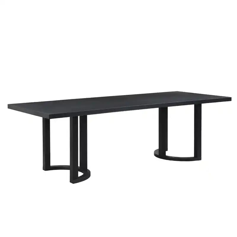 Dining Table With U-base, Solid Wood & MDF, 95W