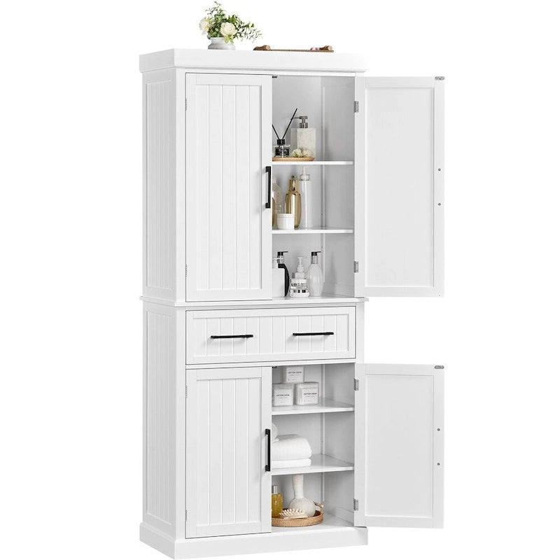 Yaheetech Wooden Kitchen Pantry Storage Cabinet with Doors and Shelves