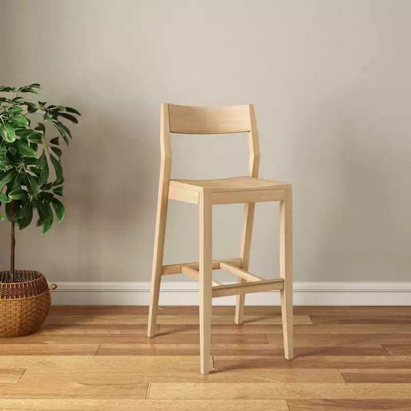 44 Solid Wood Counter Height Dining Chair for Kitchen Island and Breakfast Bar