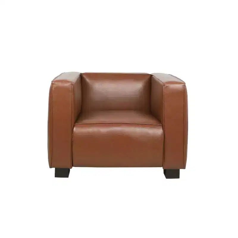 Contemporary Faux Leather Club Chair