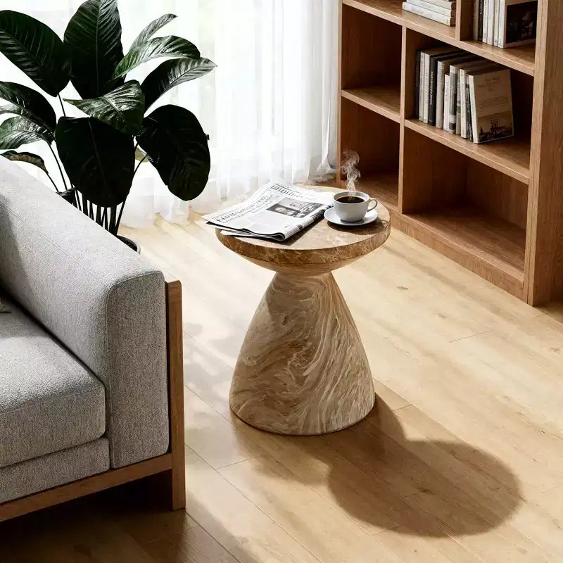 Round Concrete Accent Table