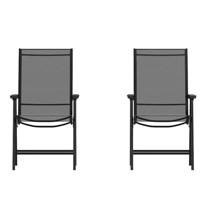 Flash Furniture Paladin Outdoor Folding Patio Sling Chair (2 Pack)