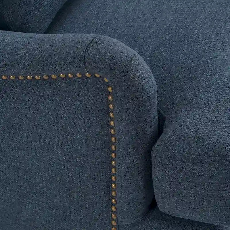 Modern Arm Accent Chair Upholstered with Solid Wood Frame and Lumbar Pillow