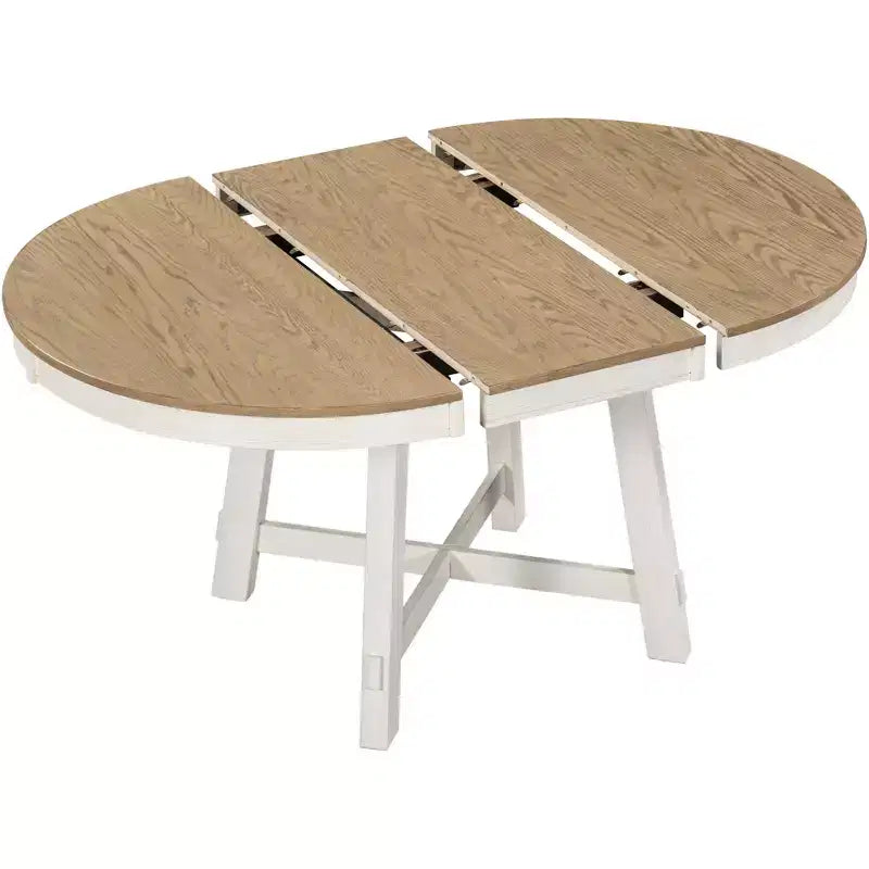 Farmhouse Dining Table with 4-Leg X-Shaped Base and 16