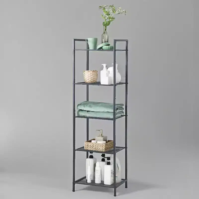 5-Tier Storage Rack with Adjustable Shelves for Bathroom, Living Room, Balcony & Kitchen