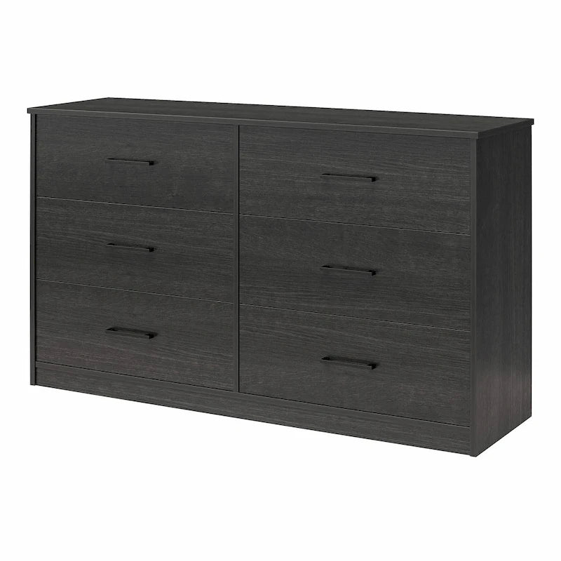 Wide 6-Drawer Dresser with Laminate Finish