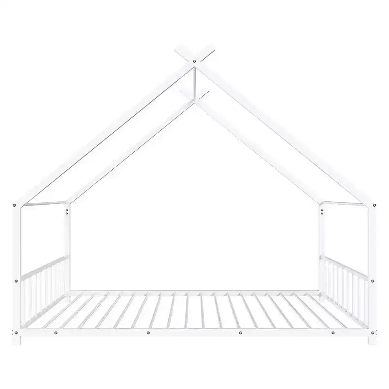Twin Size Montessori Floor Bed Metal House Bed Frame For Kids