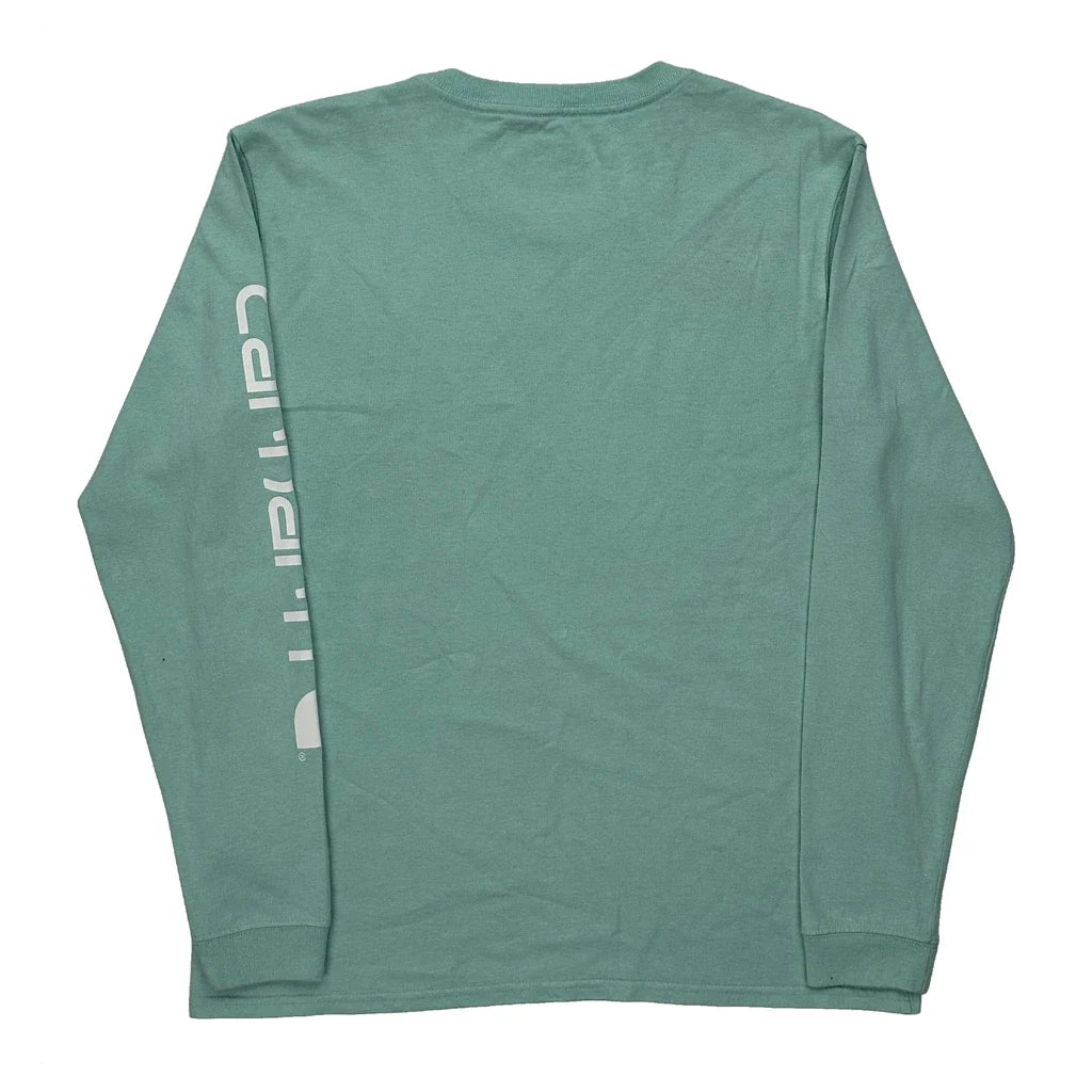 Long Sleeve T-Shirt - Women's Medium Green Cotton