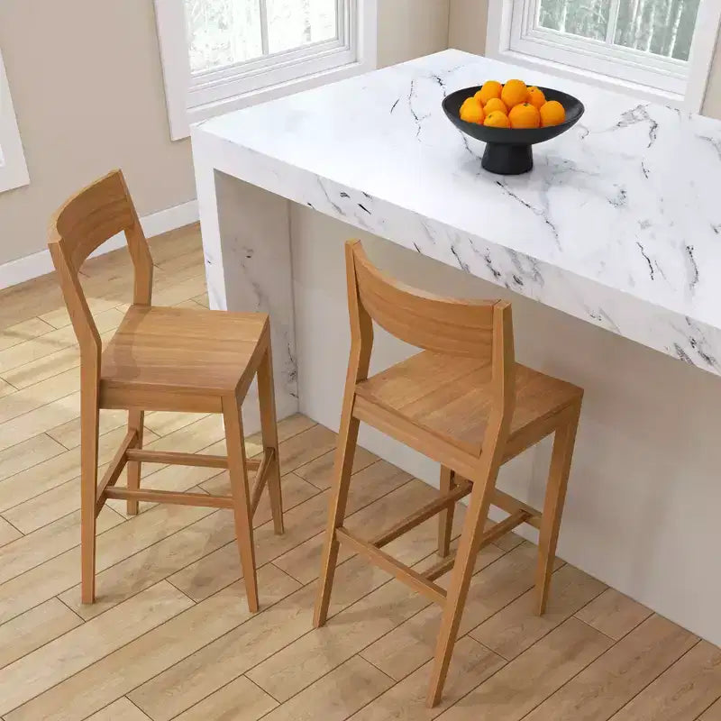 44 Solid Wood Counter Height Dining Chair for Kitchen Island and Breakfast Bar
