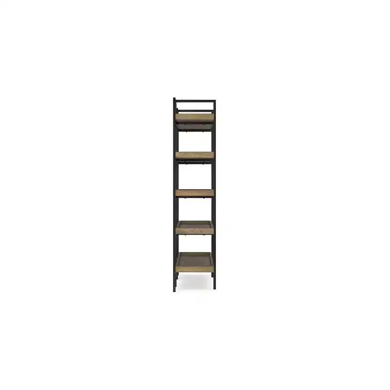 Signature Design by Ashley Montia 76 5 Shelf Bookcase, Light Brown