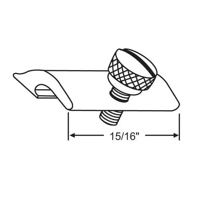 Brixwell Door Window Panel Clip, 15/16 Length, Includes Screws, Metal Material With Black Finish