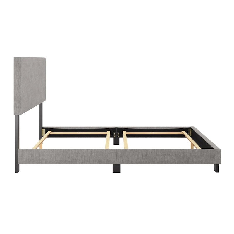 Upholstered Modern Queen Bed, Box Spring Required