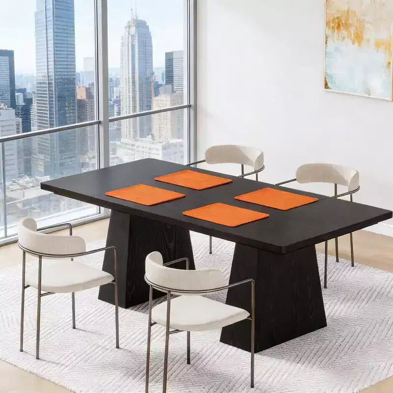 Dining Table, Farmhouse Wood Kitchen Table for 6 People