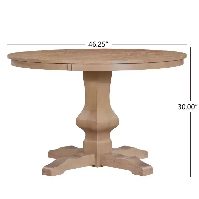 Christopher Knight Home Remuda Rustic Wood Round Dining Table with Pedestal Leg